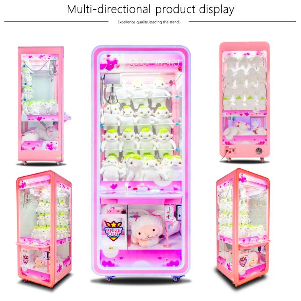 Gift Heart Claw Toy Crane Machine For Indoor Amusement High Performance
