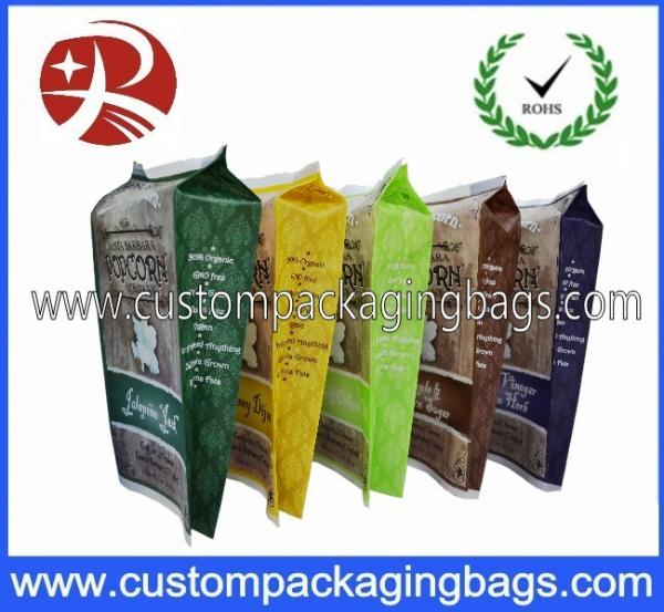 China Waterproof Printing Stand Up Plastic Food Packaging Bags / Branded Popcorn Bags factory
