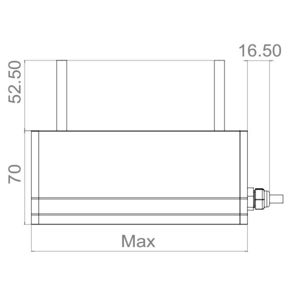 DCB01 Black max 100kv electrostatic Charging Bar With 2.5m cable Standard Length working Temp -15℃～60℃