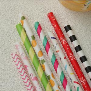 China Recyclable Bulk Striped Paper Straws For Decorate Colorful Beverage Packaging factory