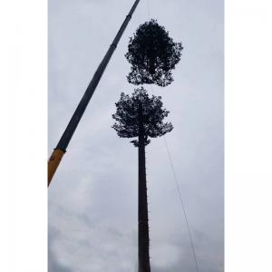 China 25m Galvanized Metal Monopole Tower Artificial Palm Tree Antenna Mast factory