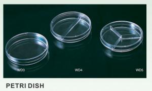 China Plastic Sterile Disposable Petri Dishes 90mm , Round Shape Disposable Petri Plates on sale