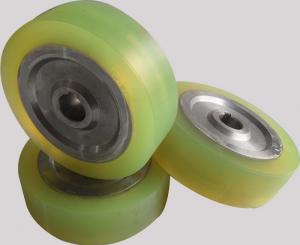 China Aging Resistant Industrial natural PU Polyurethane Wheels coating with Iron Core on sale