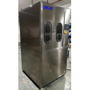 China smt solder paste stencil bottom ultrasonic and both side aqueous liquid spray cleaning machine on sale