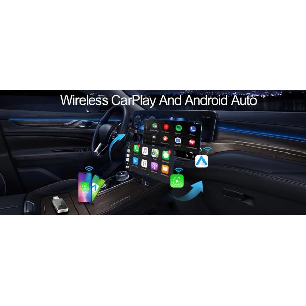 Plug And Play Android Carplay Box Universal Wireless Car Adapter Support Steering Wheel Control