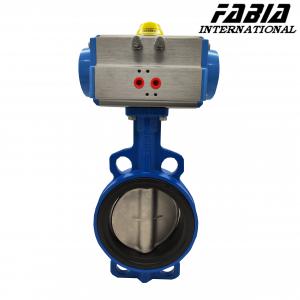 China Clamp Pneumatic Butterfly Valve Carbon Steel Body Soft Seal Butterfly Valve factory