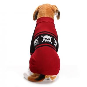 China Halloween Pet Clothes Skull Head Dog Cat Teddy Sweater Big Dog Sweaters on sale