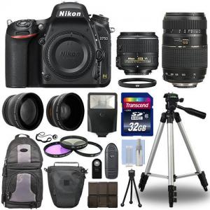 China Nikon D750 Digital SLR Camera + 4 Lens Kit: 18-55mm VR + 70-300 mm + 32GB Kit factory