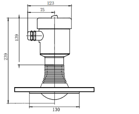 KLD805 80GHz 76mm Lens Antenna Radar Liquid Level Transmitter For High Temperature And Pressure