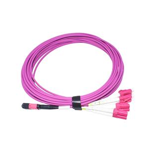 Buy cheap Female Multi Mode MPO MTP Cable Polarity B OM4 MTP Cable With Magenta from wholesalers