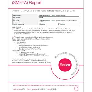 Guangzhou Huihua Packaging Products Co,.LTD Certifications