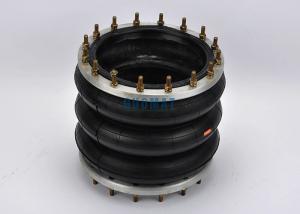 China 360306H-3 Triple Convoluted Industrial Air Spring Plate Dia 347mm Air Bag With Flange factory