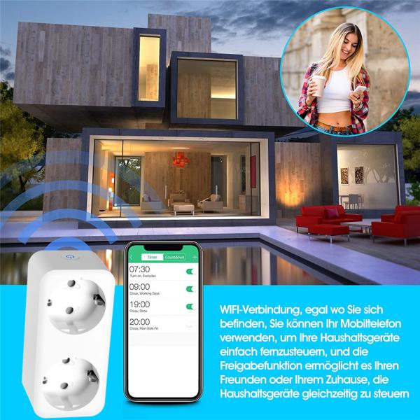 Zigbee EU Dual Smart Socket