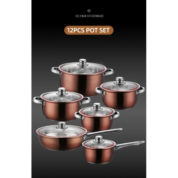 Multi-function Kitchen Cookware Cooking Pot Set Stainless Steel Cookware Sets With Thick Stainless Steel Handle