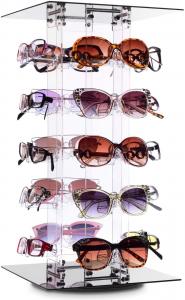 China 20 Frames Acrylic Rotating Sunglasses Display Stand Eyewear Holder factory