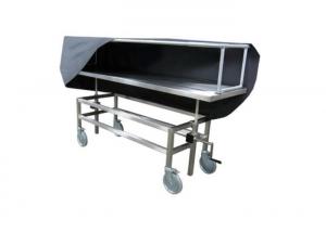 China Size Customized Morgue Refrigeration Units Stainless Steel Practical Corpse Cart With Cover on sale