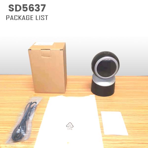 A WCMI SD5637 Gold Supplier China 1d 2d Code Barcode Scanner Platform Scanners Qr Barcode Reader Desktop for Pos System