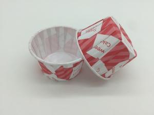 China Stitching Color Red And White Baking Cups , Cupcake Paper Cases Mini Birthday Cake Holder factory