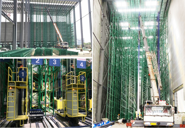 Single Deep pallet Stacker Crane ASRS, Floor Supported SRM(Storage Retrieval Machine), Automatic Storage And Retrieval System,Automation Logistics