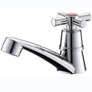 China Chrome Plated Plastic Metal Hybrid Basin Faucet for Office Building Bathroom factory