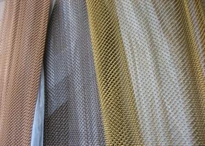 China Colored Hanging Metal Coil Drapery , Room Metal Mesh Curtains Dividers on sale