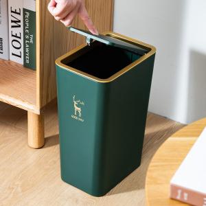 New Design Wholesale House Hold Rectangular Plastic Sorting Trash Can with Lid