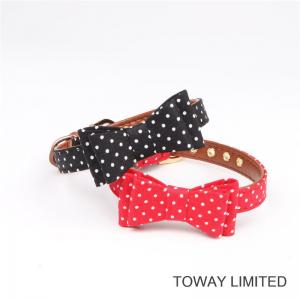 China Dots Bowtie Collars Pet Leash Cute Dog Supply factory