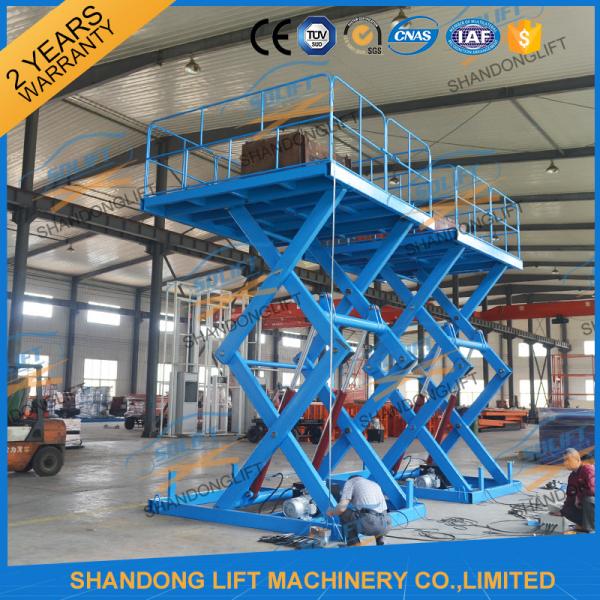 China 3T 5M Warehouse Cargo Lift Material Loading Hydraulic Scissor Lift Platform factory