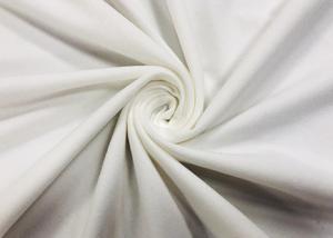 China 210GSM Weight Brushed Knit Fabric 82% Polyester Warp Knitting White Color factory