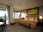 Modern Fabric Bedroom High End Hotel Furniture With Ebnoy Wood Veneer Finish