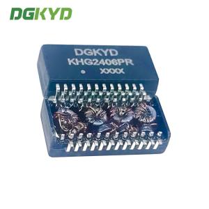 China KHG2406PR 1000BASE-TX 24PIN Gigabit Ethernet Isolation Transformer SMD Type factory