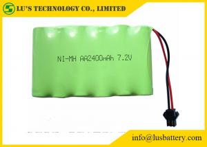 China 2400mah 7.2V 1.2 V Rechargeable Battery , AA NIMH Battery Pack Long Service Life on sale