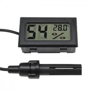 China Mini Probe Digital LCD Thermometer Hygrometer Humidity Temperature Meter Indoor Display Black factory