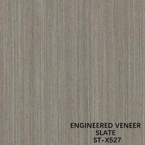 China Fancy Recomposed Slate Wood Veneer Walnut X527 Dark Grey Fineline Straight Grain For Interior Doors Of Good Quality factory