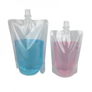China Waterproof Reusable Clear Liquid Juice Pouches Stand Up Spout Pouch Bag factory