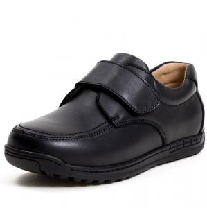 China Boys Leather School Shoes  Size 26-45 kids lack Oxford Uniform Shoes factory