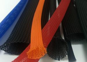 China Colorful Braided Electrical Wire Wrap Self - Extinguishing With PET Material factory