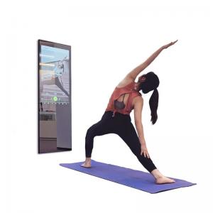 China 55 Inch Interactive Home Gym Mirrors , Intelligent Fitness Mirror With LCD Screen on sale