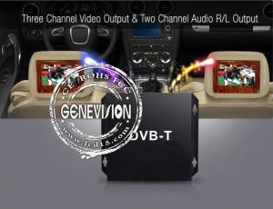 China HD DVB - T Car Digital TV Receiver with 2 Dibcom tuners active amplified antenna factory