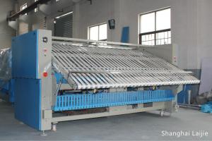 China Automatic Laundry Bed Sheet Folding Machine , Hotel Linen Fabric Folding Machine factory