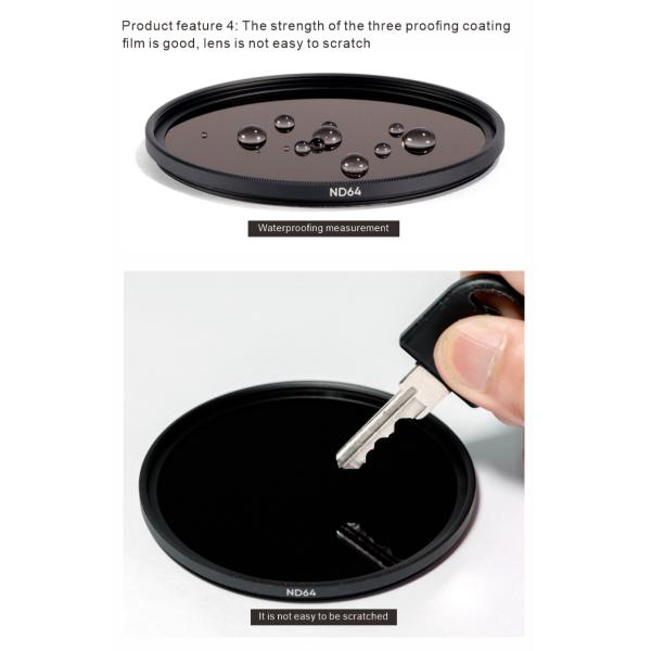 Fixed Value Corning Glass ND8 43mm Camera Lens Filters