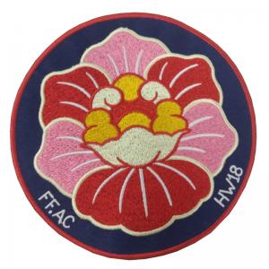 China 9C Flower Fabric Embroidery Patches Arts Crafts Washable PMS Twill factory