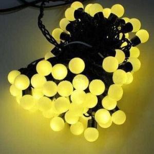 China Yellow 50 LED Ball 5M Christmas Decoration String Lights Fairy Light factory