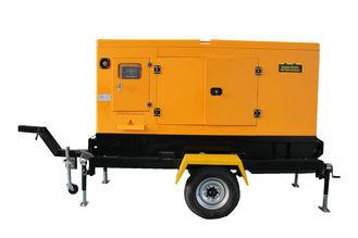 China Soundproof Trailer CUMMINS Diesel Generator 250KVA / 200KW Orange Color Canopy Type factory