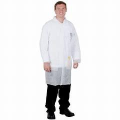 China Anti Static Disposable Plastic Lab Coats Latex Free For Science Lab factory