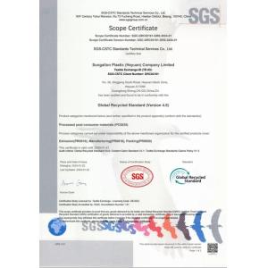 sungallon plastic (heyuan) company limited Certifications