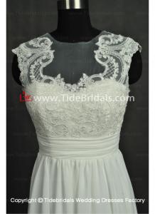 China NEW!! Lace capes Sheath Zip back wedding dress Chiffon Skirt Bridal gown #AS7201 factory