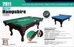 Brown Standard 96 Inches Billiards Game Table With Converson Table Tennis Top /