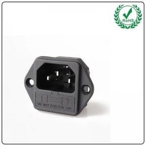 China High Quality 4 Pin AC Inlet Power Plug Socket Male Female Socket Connector With Fuse With CCC/KC/CE/UL Certification on sale