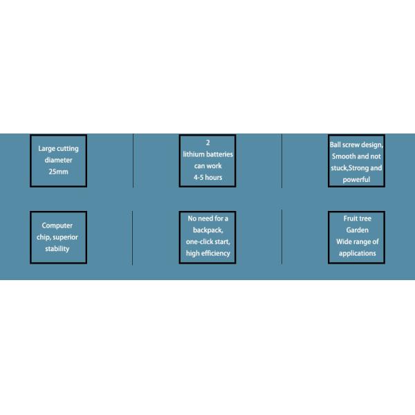 16.8V 2.5CM Battery Orchard Pruer Electric Pruning Scissors Shears with Finger Protection